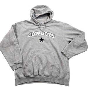 Dallas Cowboys Hoodie Sweatshirt Mens Large Gray NFL Cowboys Authentic Apparel